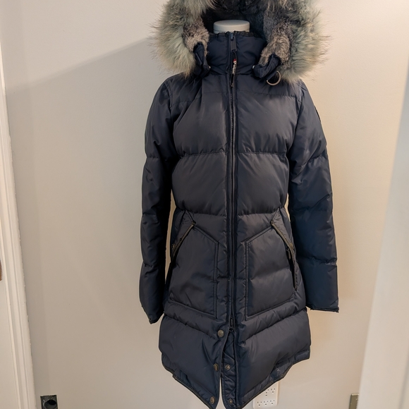 Pajar Women's Dark Blue Puffer Coat with Real Fur Hood. - Picture 4 of 13